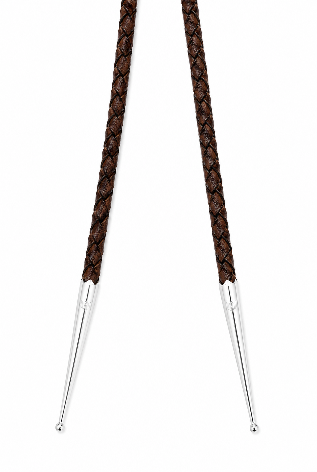 Medium 2.75”  Multi-Color Polished Megalodon Tooth, Sterling Silver Premium Tips, Dark Brown Braided Leather