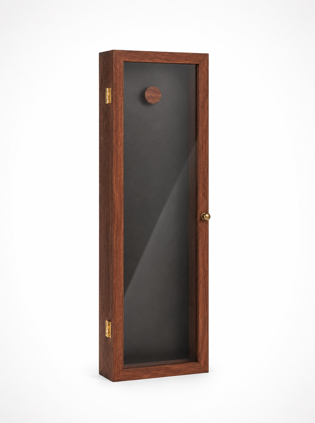 Closed Face Plexiglass Shadow Box - Walnut